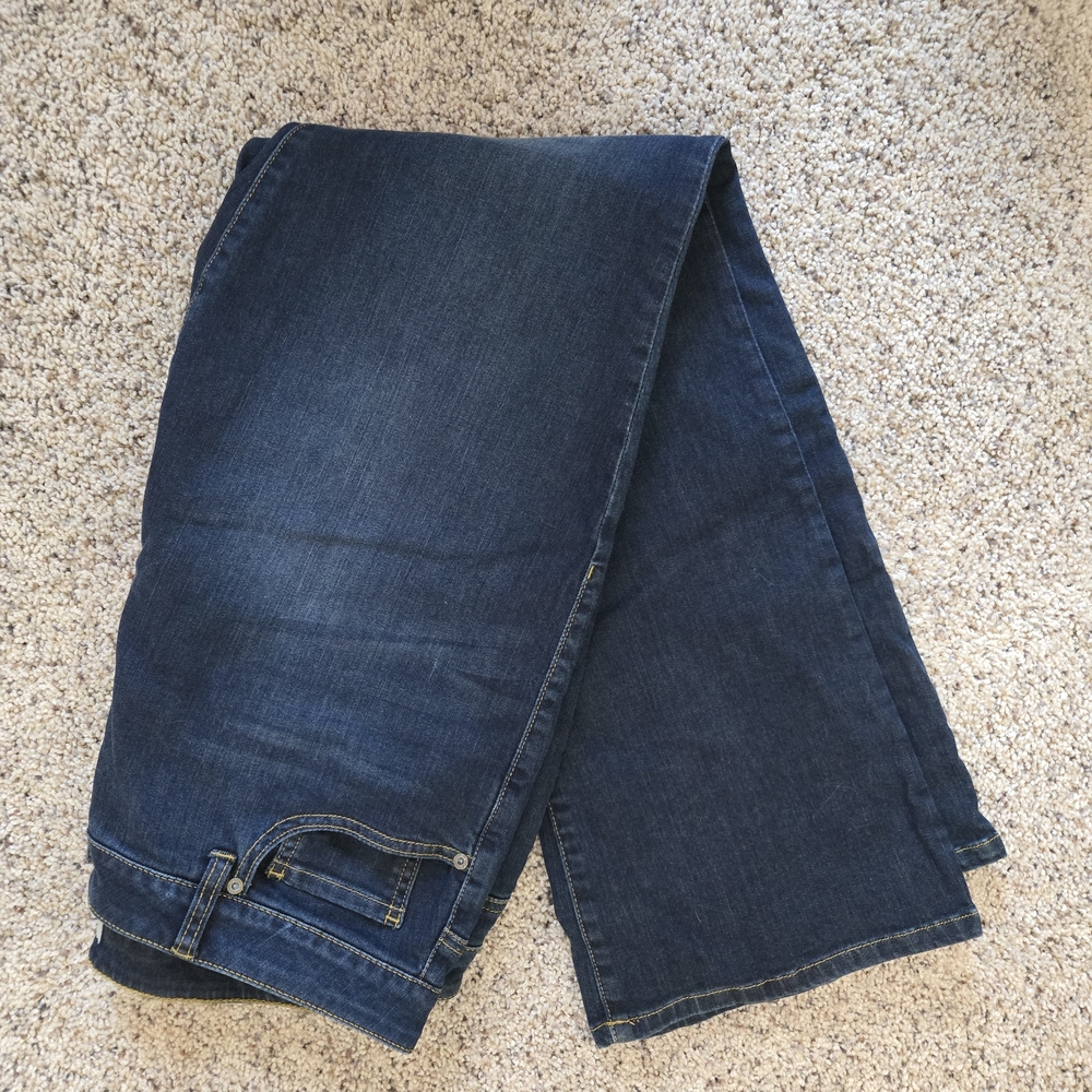 CAbi Dark Blue Denim Jeans Size 16 Excellent